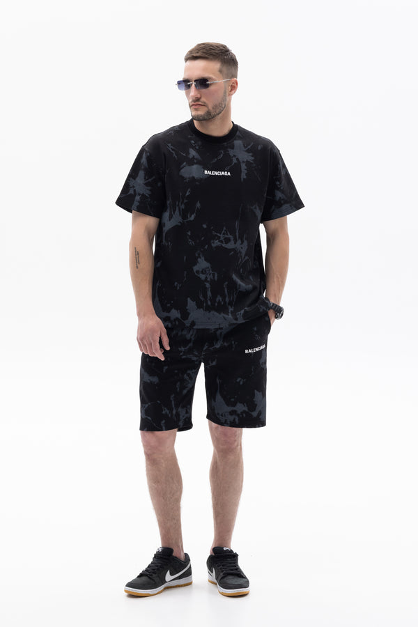 Balenciaga T-Shirt And Shorts Set Black