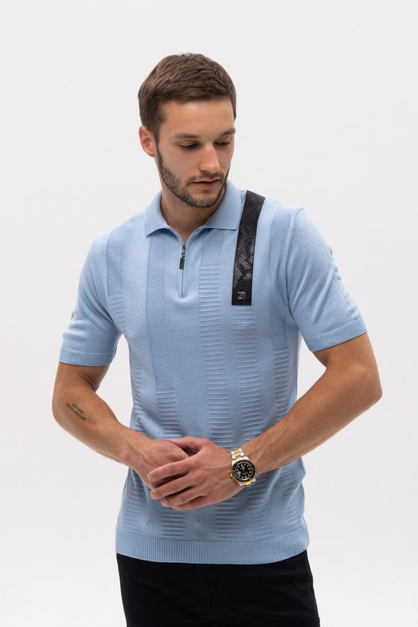 Zilli Light Blue Polo Shirt