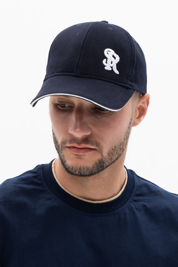 Dark Blue Stefano Ricci With SR White Logo - Cap