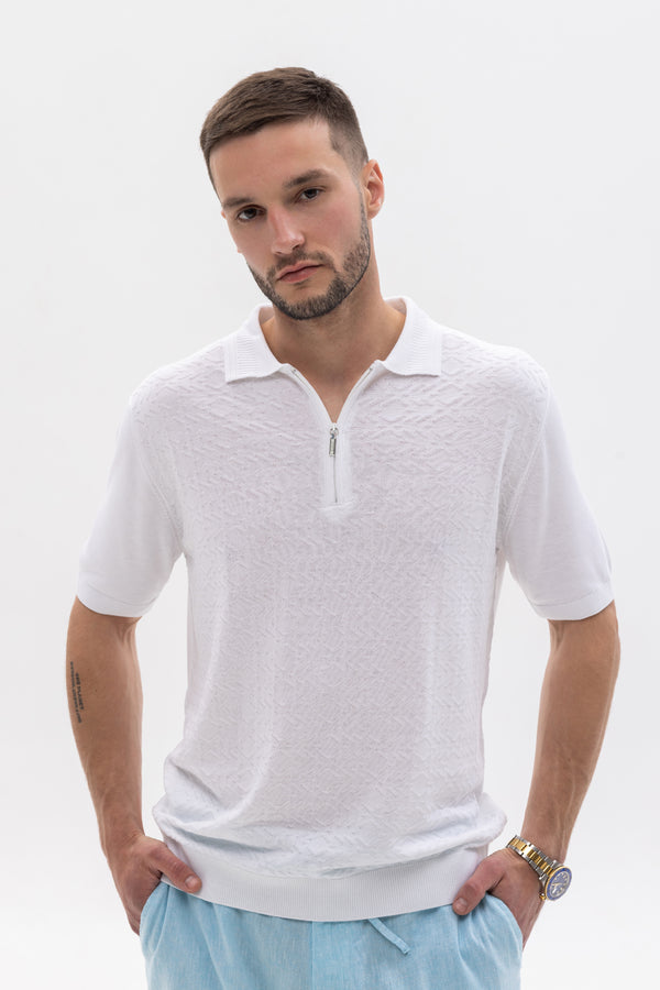 Zilli White Polo Shirt