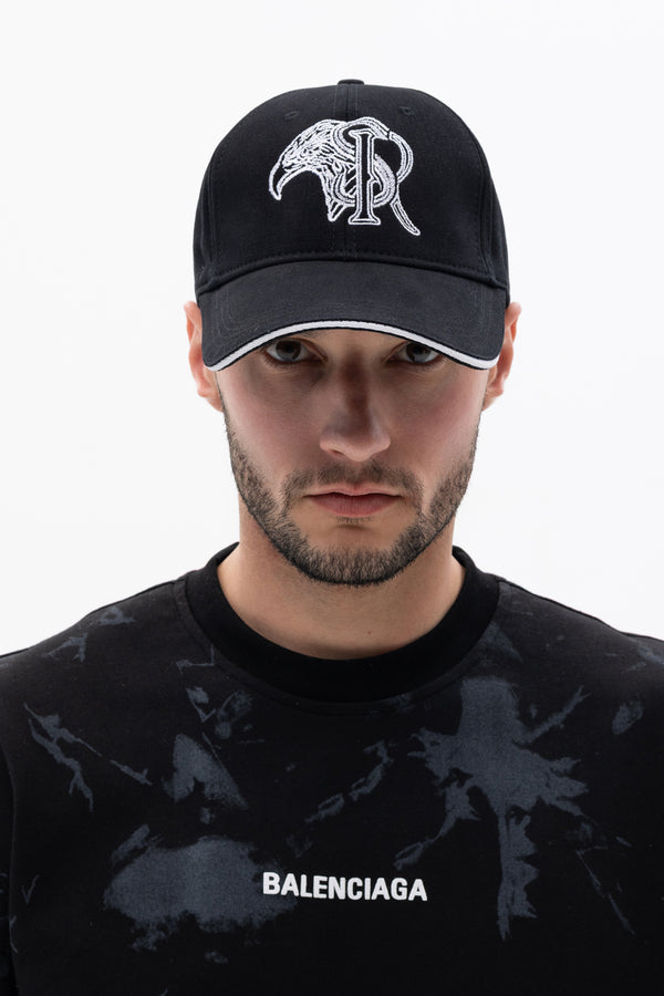 Black Stefano Ricci With White Logo - Cap