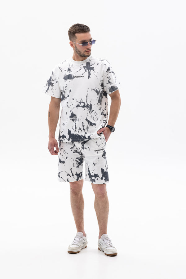 Balenciaga T-Shirt And Shorts Set White